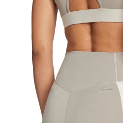 ADIDAS Mallas Cortas Optime Essentials Stash Pocket 7 Short Leggings Verde Putbei Mujer