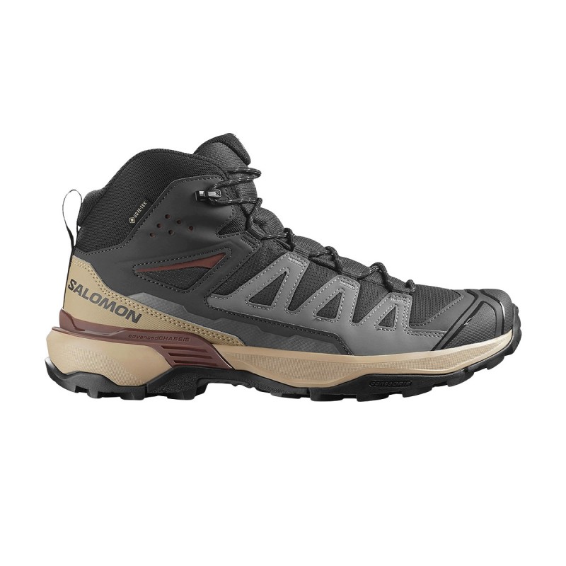 Salomon Bota X Ultra 360 Mid GTX Negro Gris Beige Phantom Hombre