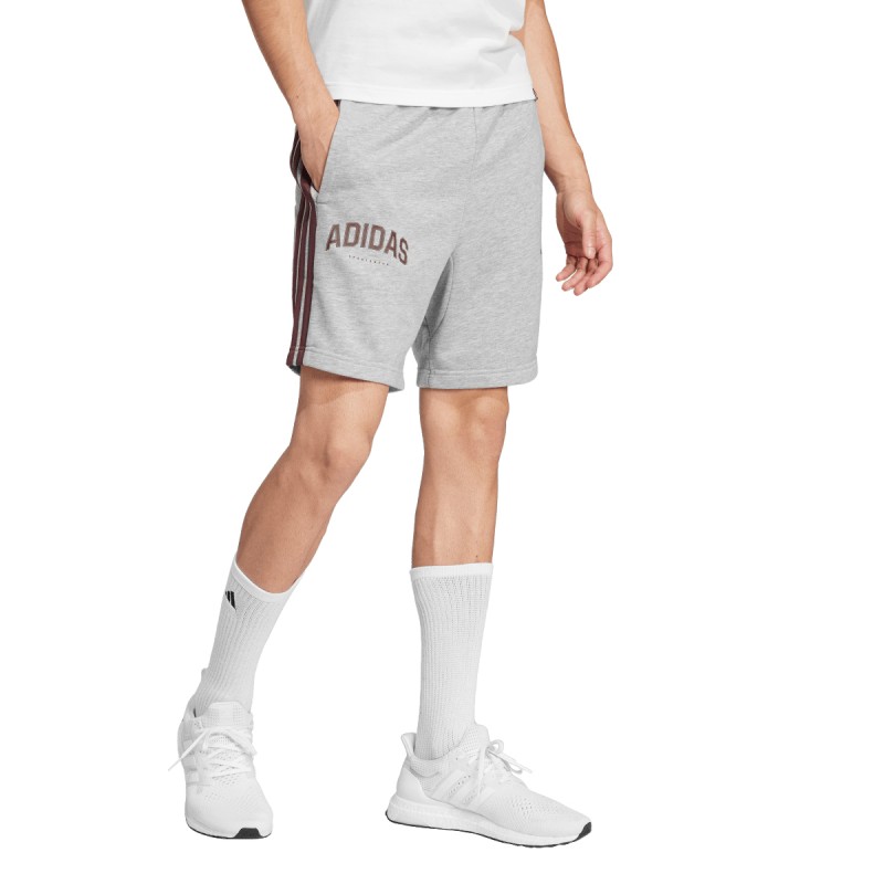 ADIDAS Pantalón Corto Chándal M Short Homme 3 Bandes Gris Hombre