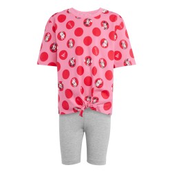 ADIDAS Chándal Conjunto Camiseta Y Mallas Cortas ADIDAS Disney Minnie Mouse Rosa Pink Fusion Niño