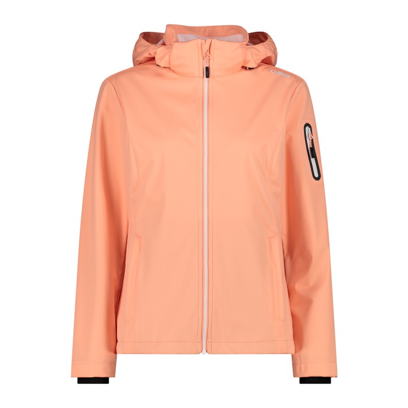 Campagnolo Softshell Ligero Detachable Hood Rosa Salmone Mel Mujer