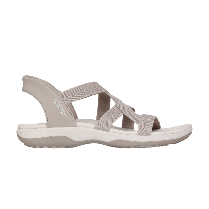 Skechers Sandalia Reggae Slim Strech Flex Slip-ins Taupe Mujer