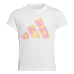 ADIDAS Camiseta Seasonal Essentials T Flores Blanco White Multicolor Niña
