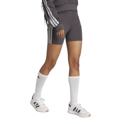 ADIDAS Mallas Cortas Essentials High Waisted Biker Gris Grey Strata White Mujer