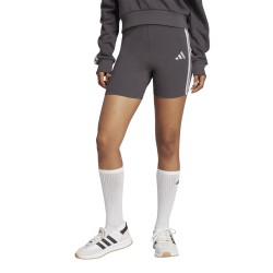 ADIDAS Mallas Cortas Essentials High Waisted Biker Gris Grey Strata White Mujer
