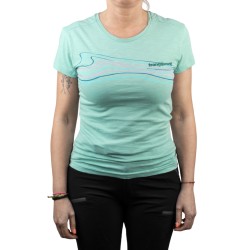 Trangoworld Camiseta Maceda Verde Turquesa Mujer