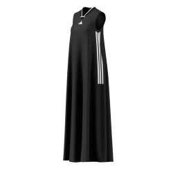 ADIDAS Vestido Largo Tiro Cut Soft Mesh 3 Bandas Negro Black Mujer