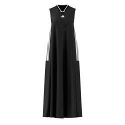 ADIDAS Vestido Largo Tiro Cut Soft Mesh 3 Bandas Negro Black Mujer