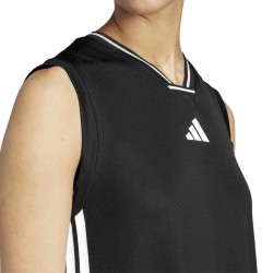 ADIDAS Vestido Largo Tiro Cut Soft Mesh 3 Bandas Negro Black Mujer