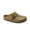 Birkenstock Sandalia Zueco Boston Leoi Marrón Tabacco Brown Hombre
