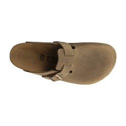 Birkenstock Sandalia Zueco Boston Leoi Marrón Tabacco Brown Hombre