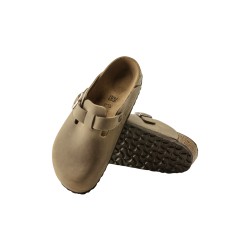 Birkenstock Sandalia Zueco Boston Leoi Marrón Tabacco Brown Hombre