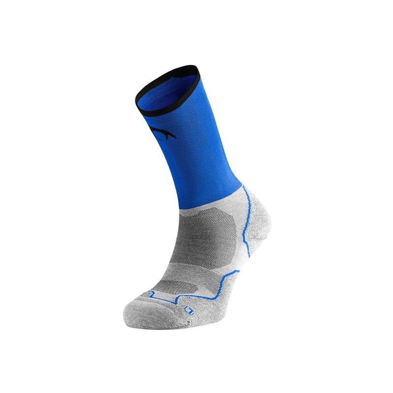 Lurbel Calcetines Desafio Five Compression Gris Azul Ice Grey Royal Blue