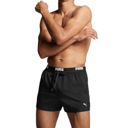 Puma Bañador Swim Men Logo Short Length Negro Black Hombre