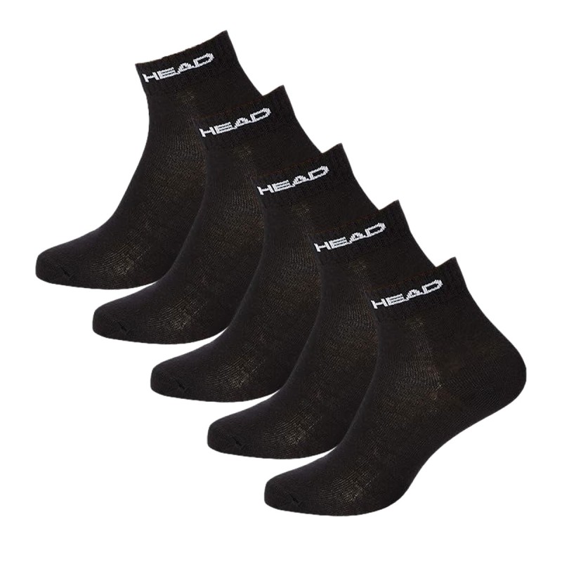 Head Calcetines Quarter 5 Pares Negro Unisex