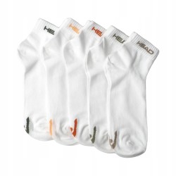 Head Calcetines Quarter 5 Pares Blanco Verde Naranja Unisex
