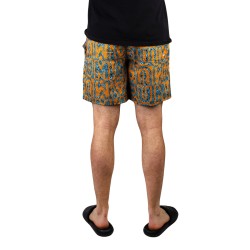 Puma Bañador Swim Printed Mid Shorts 1p Naranja Verde Orange Mint Hombre