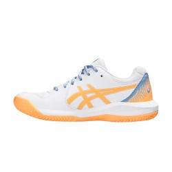Asics Zapatilla Gel-Dedicate 8 Pádel Blanco Naranja White Orange Glow Mujer