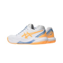 Asics Zapatilla Gel-Dedicate 8 Pádel Blanco Naranja White Orange Glow Mujer