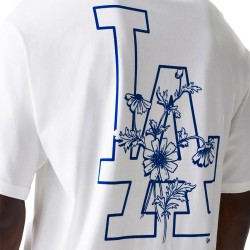New Era Camiseta Oversized LA Dodgers MLB Floral Graphic Blanco
