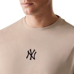New Era Camiseta Oversized New York Yankees MLB League Essential Beige Negro