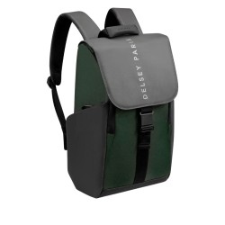 Delsey Paris Mochila Securflap Verde Negro