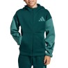 ADIDAS Sudadera Z.N.E. Full Zip Verde Block Hoodie Niño