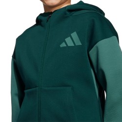 ADIDAS Sudadera Z.N.E. Full Zip Verde Block Hoodie Niño