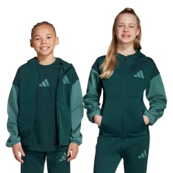 ADIDAS Sudadera Z.N.E. Full Zip Verde Block Hoodie Niño