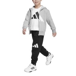 ADIDAS Chandal Sportwear Essentials Tracksuit Gris Negro Black Grey Niño