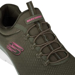 Skechers Zapatilla Summits Summer Blush Verde Olive Mujer