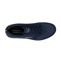 Skechers Zapatilla Track Glendor Azul Oscuro Navy Lime Hombre