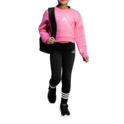 ADIDAS Chándal Everyday Glam Set Rosa Negro Pink Fusion Niño