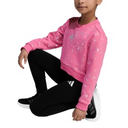 ADIDAS Chándal Everyday Glam Set Rosa Negro Pink Fusion Niño