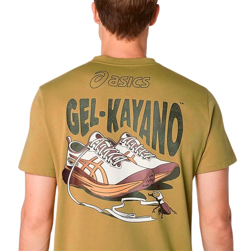 Asics Camiseta Road Graphic Gel Kayano Amarillo Lemon Grass Hombre