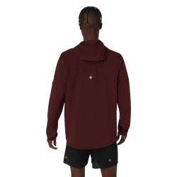 Asics Chaqueta Metarun Waterproof Rojo Dark Red Planet Hombre