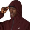 Asics Chaqueta Metarun Waterproof Rojo Dark Red Planet Hombre