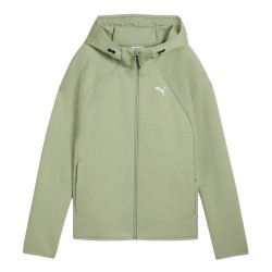 Puma Sudadera Evostripe Full-Zip Verde Lux Army Mujer