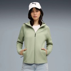 Puma Sudadera Evostripe Full-Zip Verde Lux Army Mujer