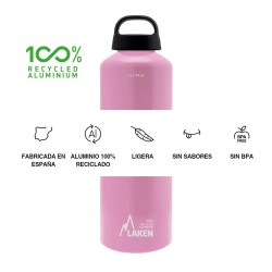 Laken Botella Aluminio Classic 1L Rosa Pink