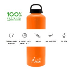 Laken Botella Aluminio Classic 1L Naranja Orange