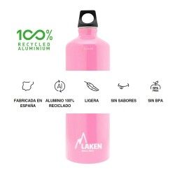 Laken Botella Aluminio Futura 1L Rosa Pink