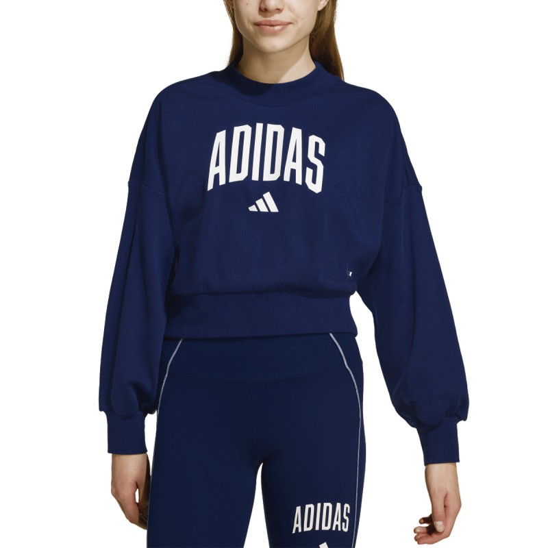 ADIDAS Sudadera Seasonals Essentials Collegiate Typography Crewneck Azul Dark BlueNiño