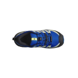 Salomon Zapatillas XA PRO V8 WP J Azúl Verde Negro Gris Nautical Blue Black Sharp Green Niño