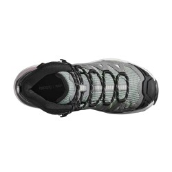 Salomon Bota X Ultra 360 LTR Mid GTX Gris Violeta Verde Pastel Green Milieu Sedona Sage Nirvana Mujer