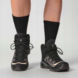 Salomon Bota X Ultra 360 Mid GTX Negro Black Plum Kitten Shale Mujer