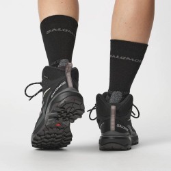 Salomon Bota X Ultra 360 Mid GTX Negro Black Plum Kitten Shale Mujer