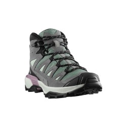 Salomon Bota X Ultra 360 LTR Mid GTX Gris Violeta Verde Pastel Green Milieu Sedona Sage Nirvana Mujer