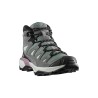 Salomon Bota X Ultra 360 LTR Mid GTX Gris Violeta Verde Pastel Green Milieu Sedona Sage Nirvana Mujer