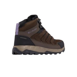 Columbia Bota Strata Trail Mid WP Marrón Purple Cordovan Mujer